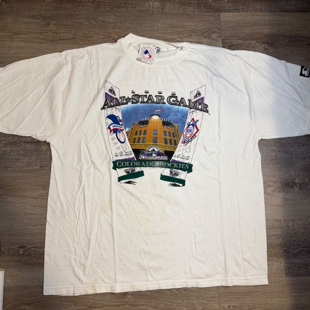Vintage 1998 MLB All Star Game T-Shirt Starter Colorado Rockies Coors Field XL